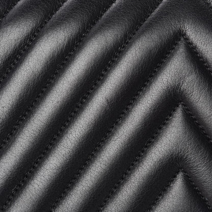 Chanel Calfskin Chevron Quilted New Medium Boy Flap Black 13 of 15
