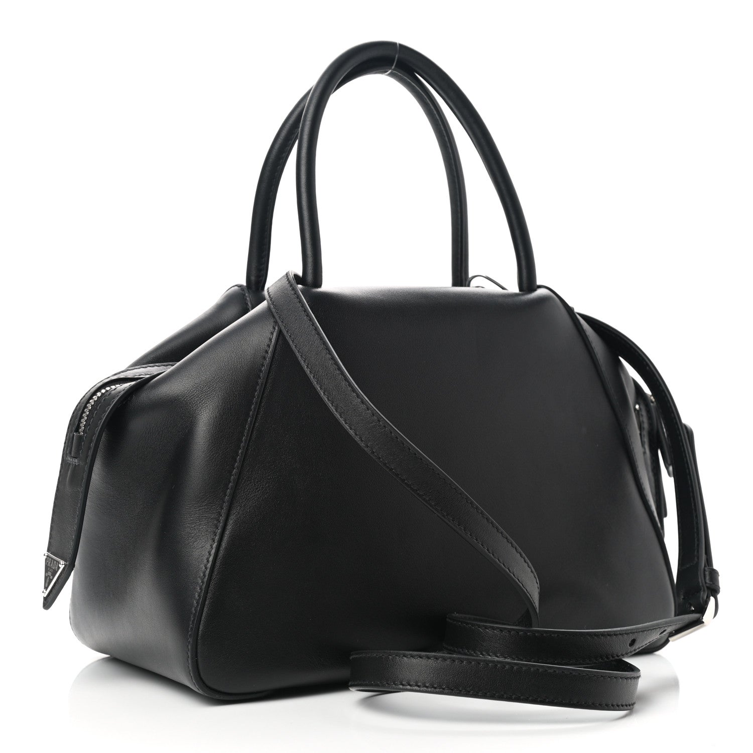 Prada Softy Calfskin Small Supernova Handbag Black 3 of 9