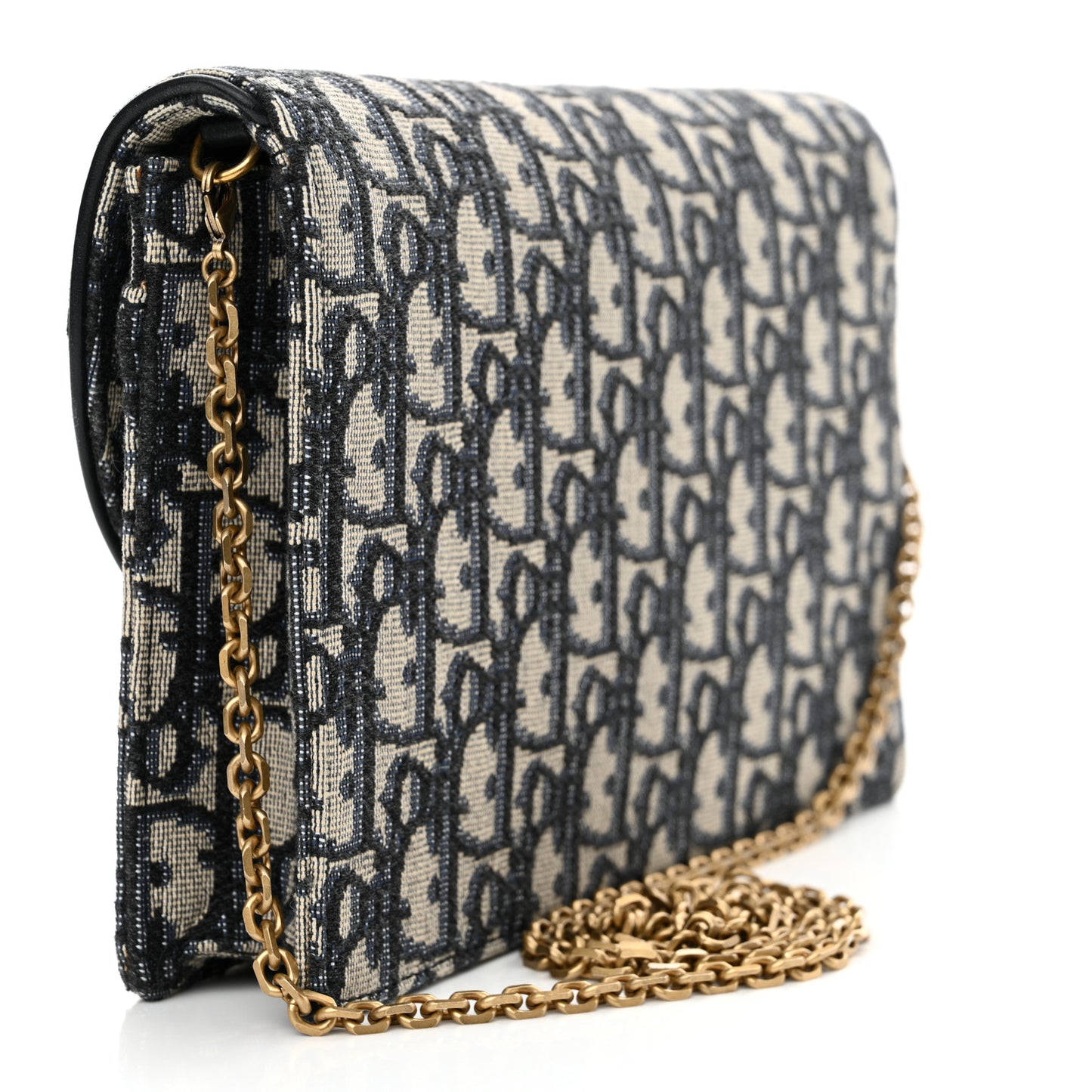 Oblique Saddle Chain Pouch Blue