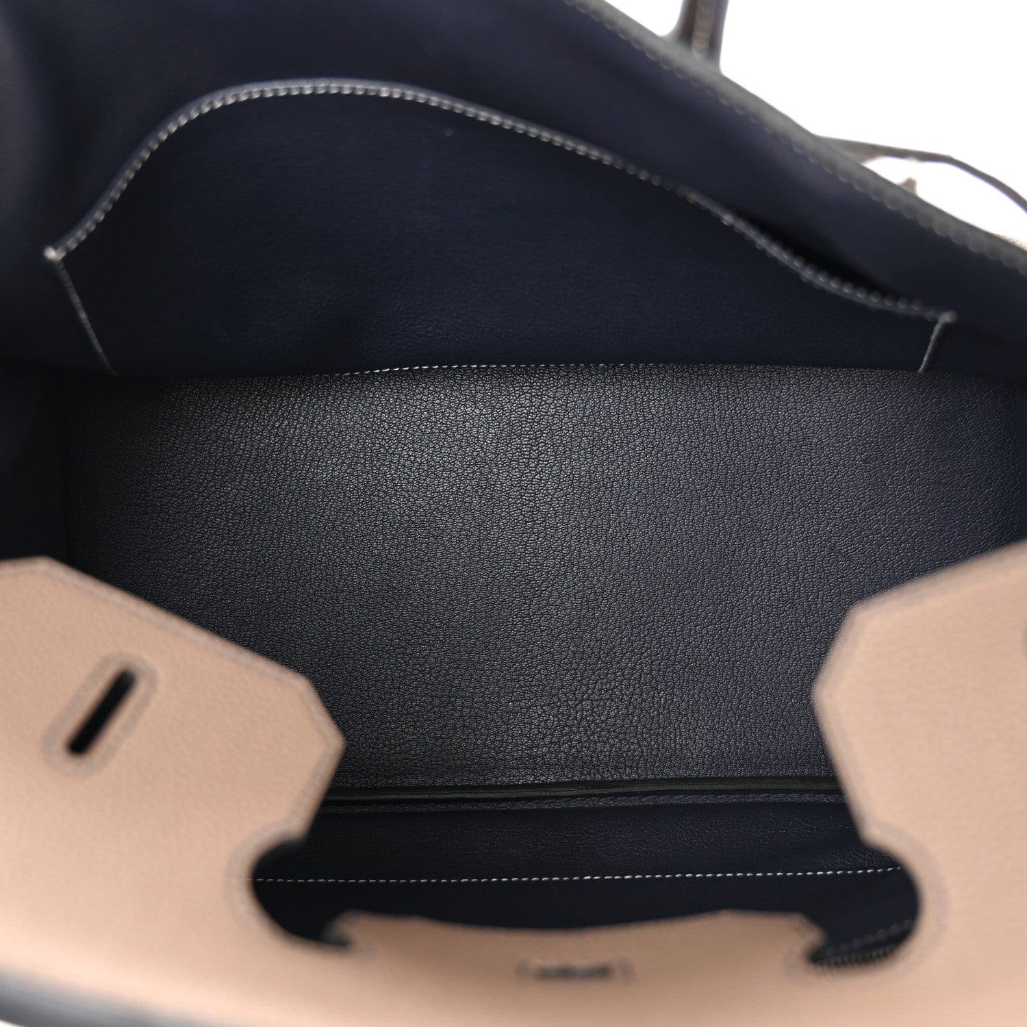 Hermes Togo Horseshoe Birkin 35 Etoupe Bleu Nuit 5 of 13