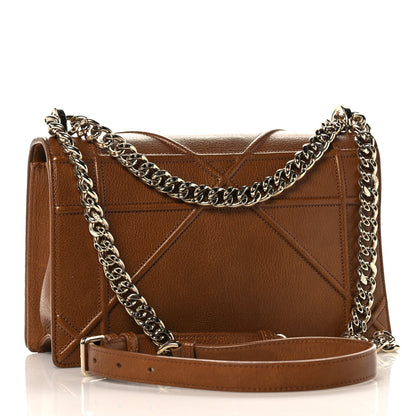Christian Dior Grained Calfskin Medium Diorama Flap Bag Brown 3 of 9