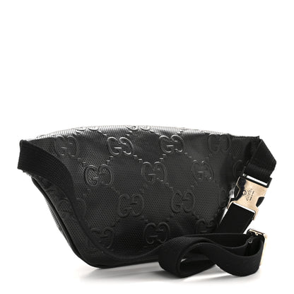 Gucci Calfskin GG Tennis Embossed Belt Bag Black 3 of 12