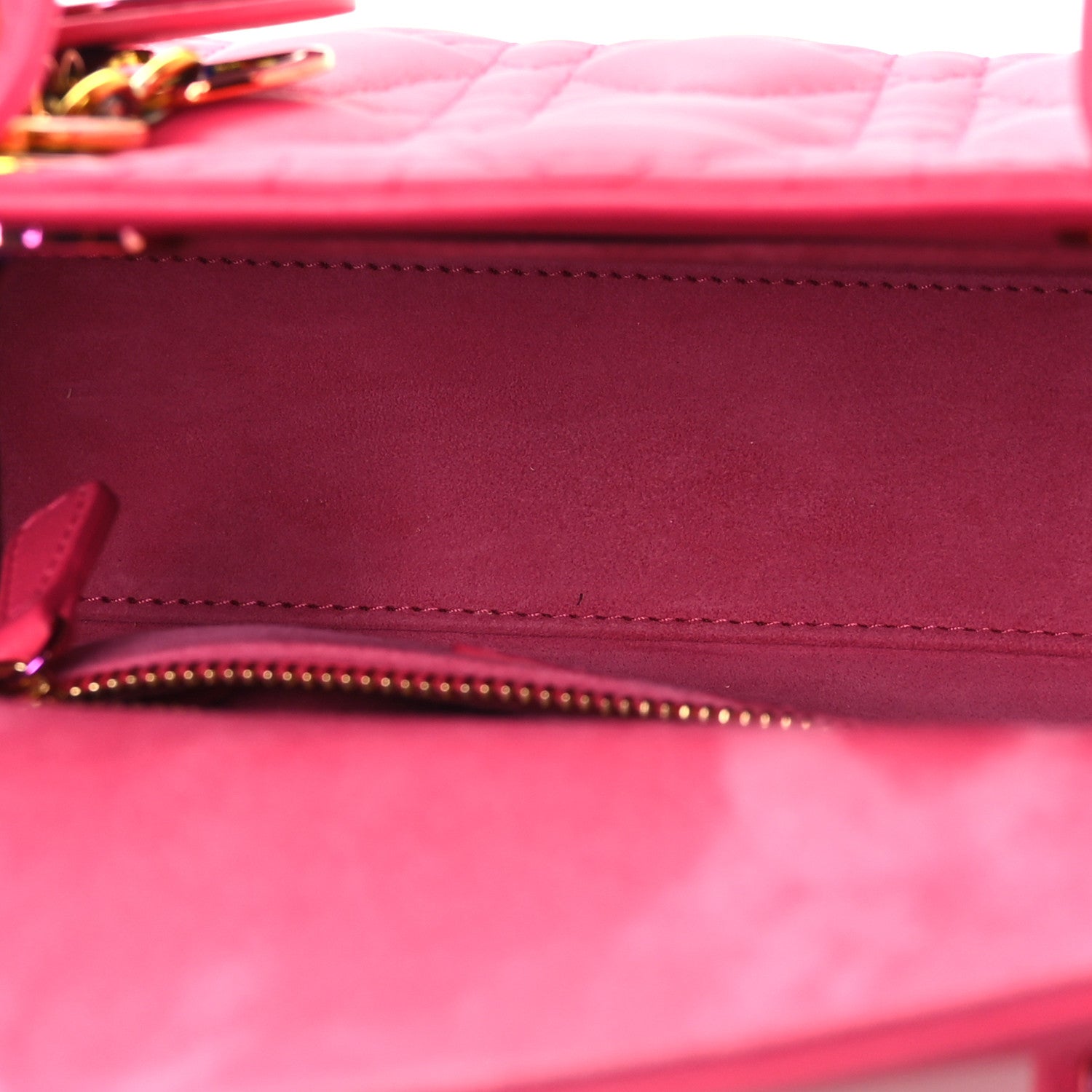 Christian Dior Lambskin Cannage Small Rainbow Lady Dior Pink 5 of 11
