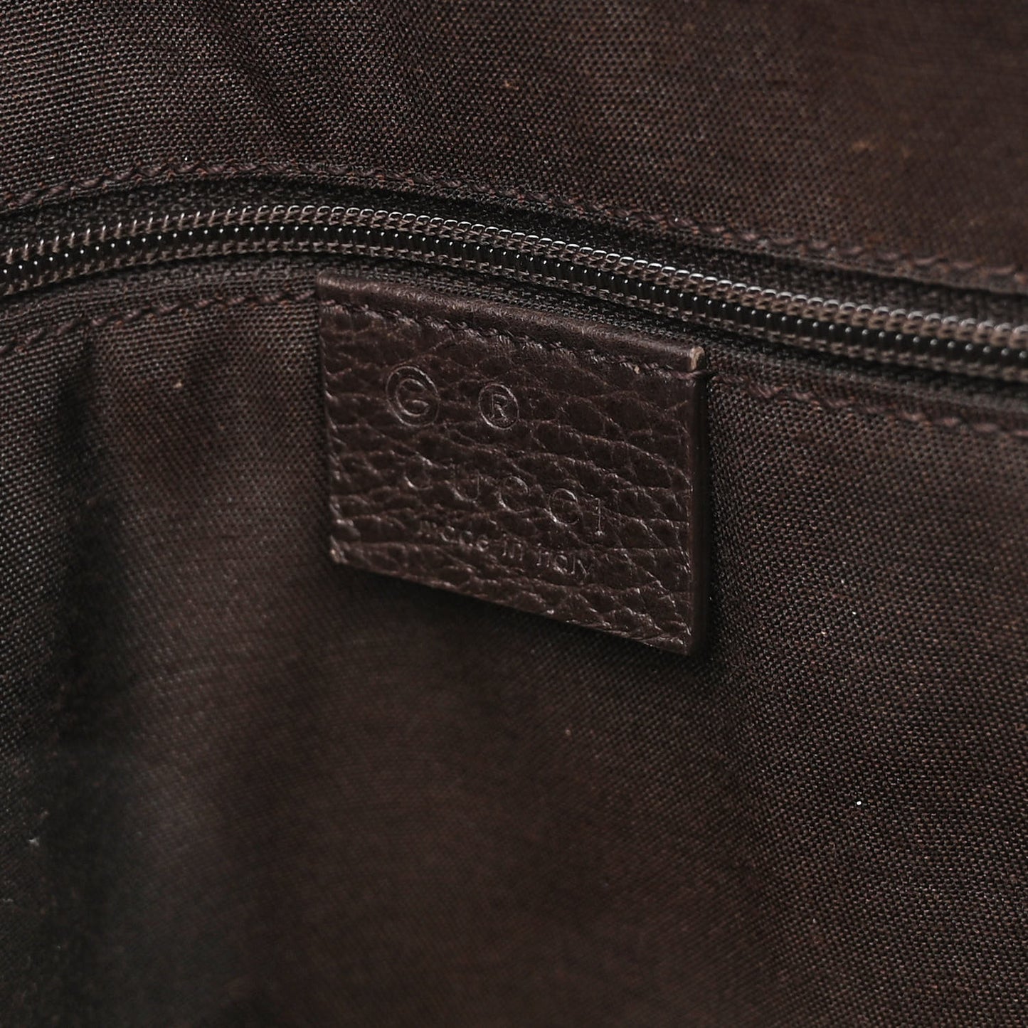 Calfskin Bamboo Top Handle Tote Dark Brown