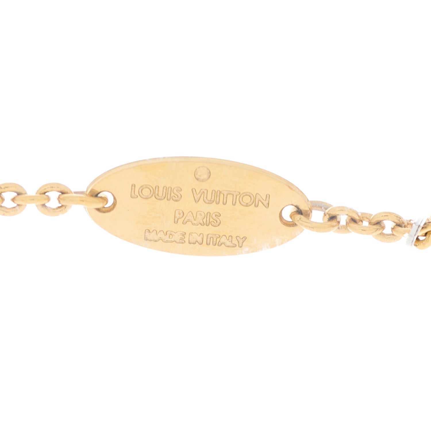 Louis Vuitton Brass Essential V Necklace Gold 3 of 5