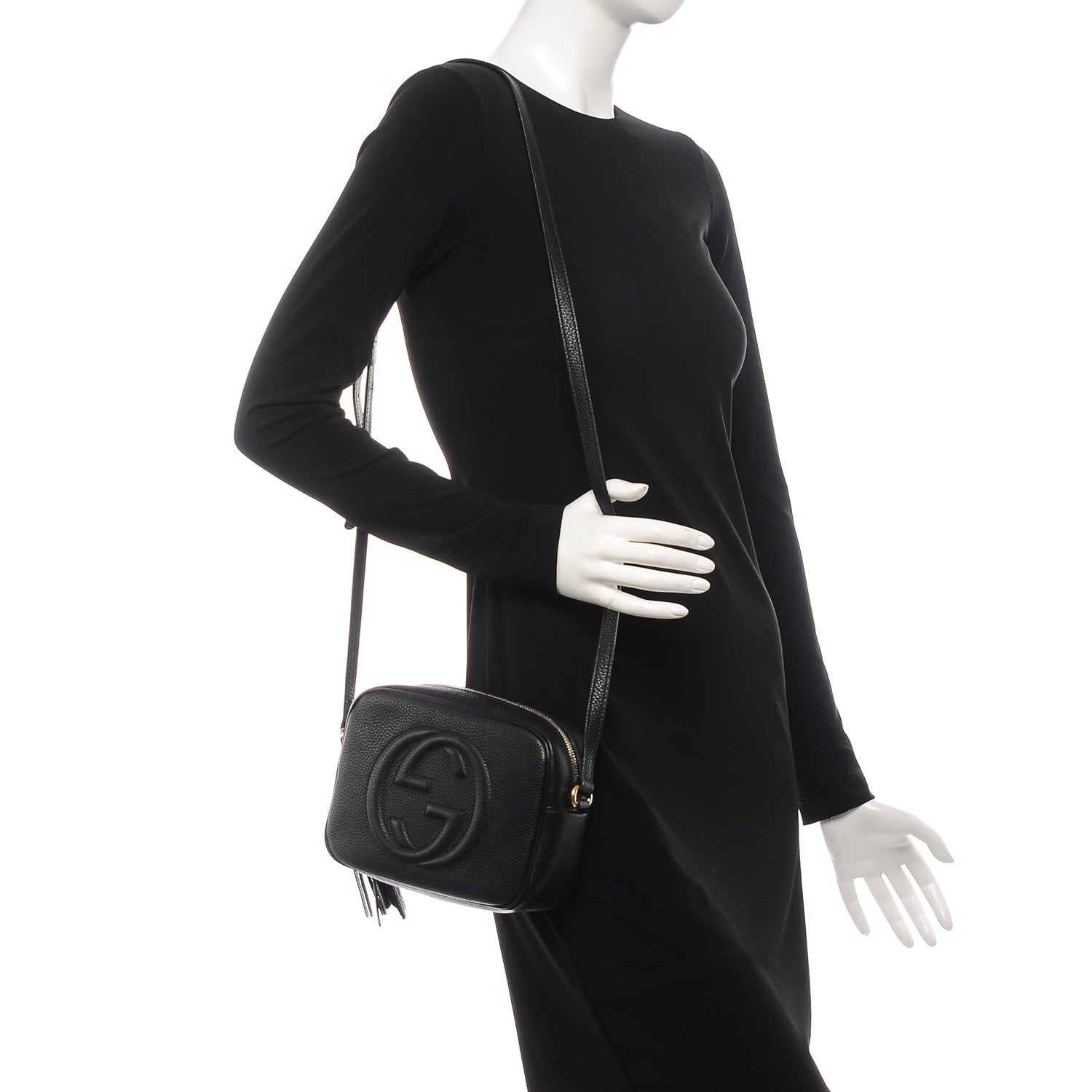 Gucci Pebbled Calfskin Small Soho Disco Bag Black 2 of 11