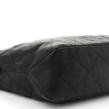Chanel Calfskin Quilted Large Daily Hobo Black 9 of 10
