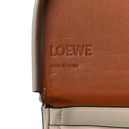 Loewe Buffed Calfskin Logo Embossed Small Heel Pouch Light Oat Tan 7 of 12