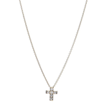 Van Cleef & Arpels 18K Yellow Gold Diamond Cross Pendant Necklace 1 of 6