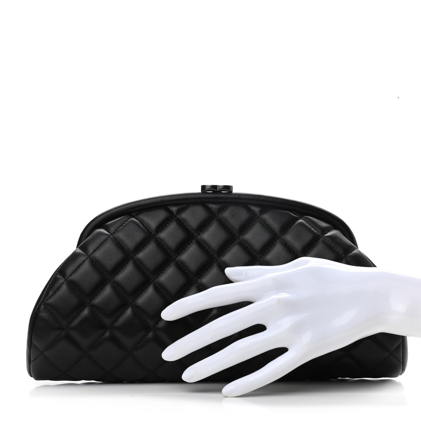 Lambskin Quilted Timeless Clutch Black