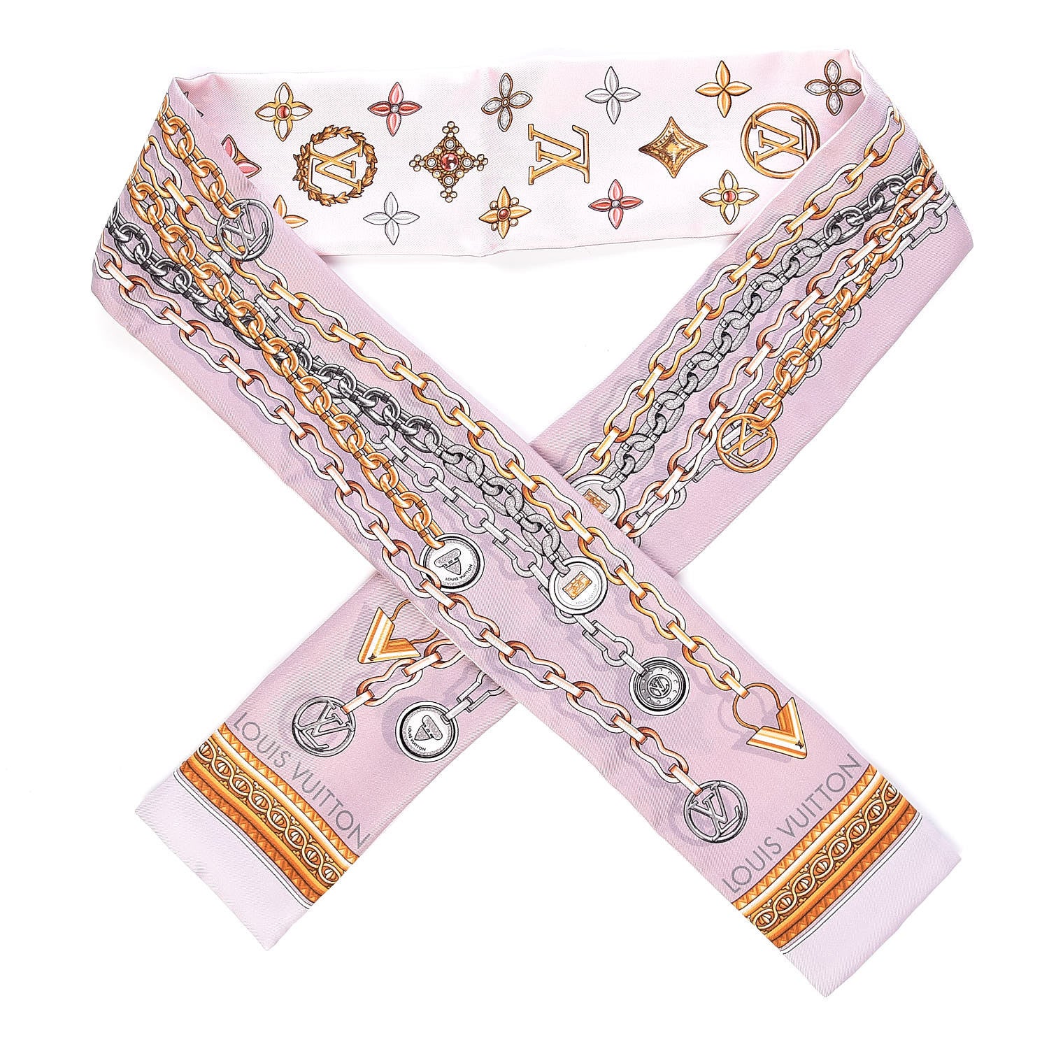 Louis Vuitton Silk Monogram Vendome Bandeau Gris 1 of 4