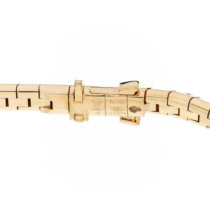Louis Vuitton 18K Yellow Gold Diamond Small Le Damier de Louis Vuitton Bracelet 16 3 of 3