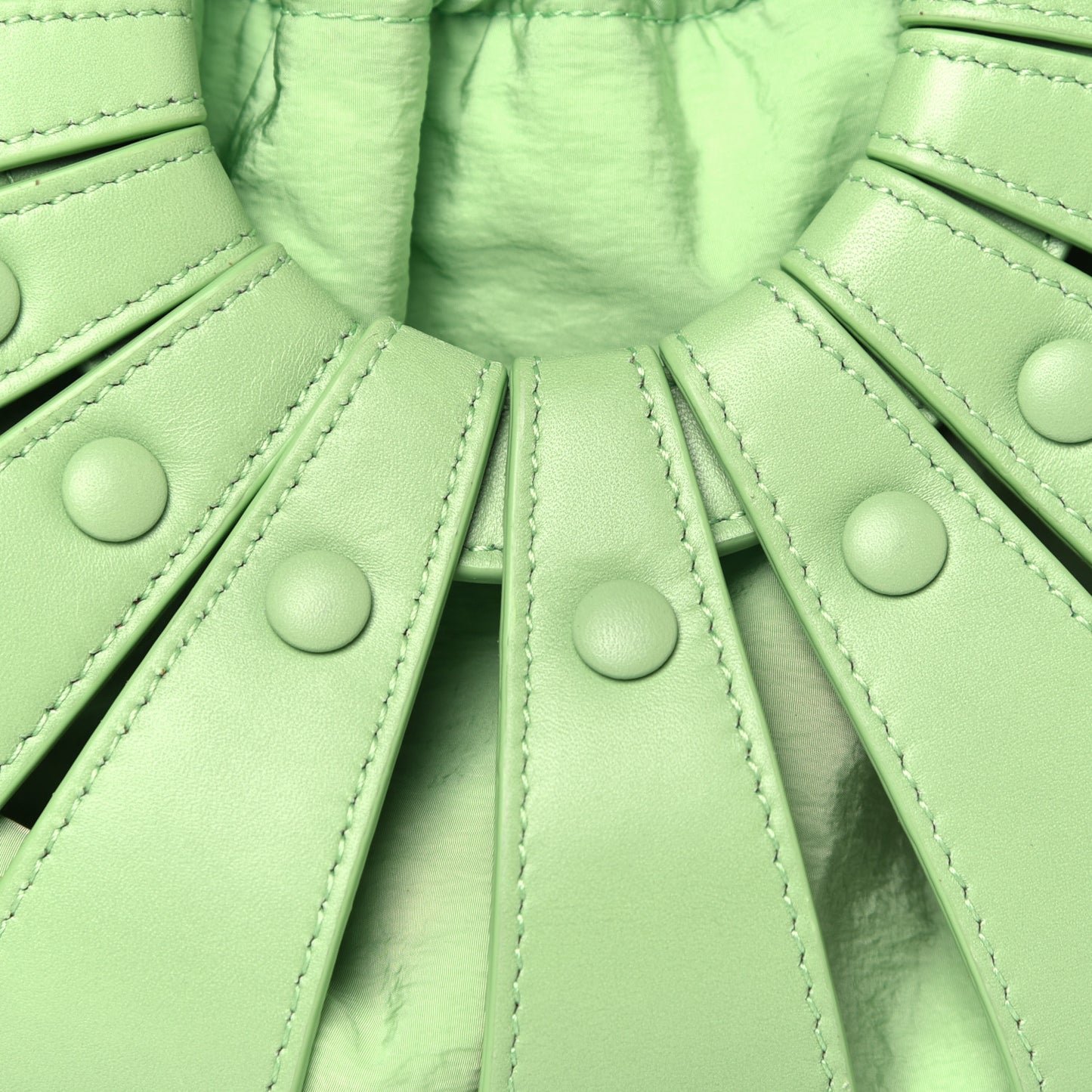 French Calfskin Small Shell Pistachio