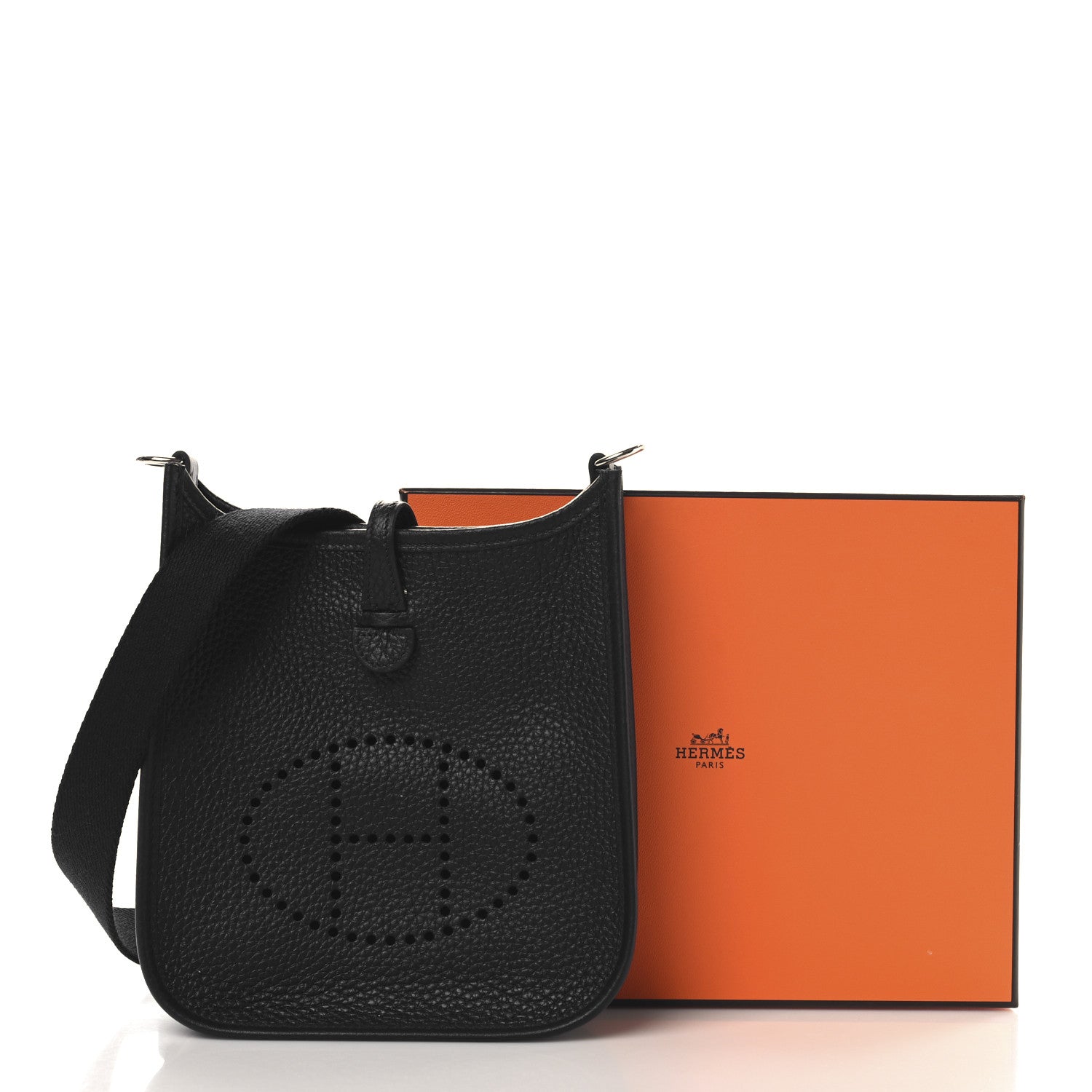 Hermes Taurillon Clemence Evelyne TPM Black 11 of 11