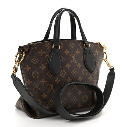 Louis Vuitton Monogram Flower Zipped Tote PM Black 3 of 8