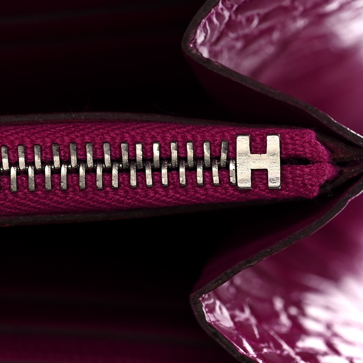Hermes Shiny Alligator Constance Long Wallet Rose Scheherazade 19 of 24
