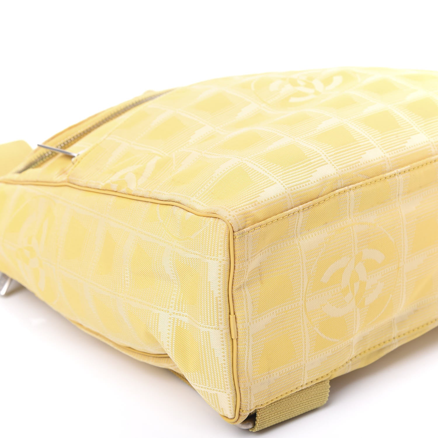 Chanel Nylon Travel Backpack Yellow 8 of 11
