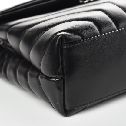 Saint Laurent Calfskin Y Quilted Monogram Small Loulou Chain Satchel Black 8 of 10