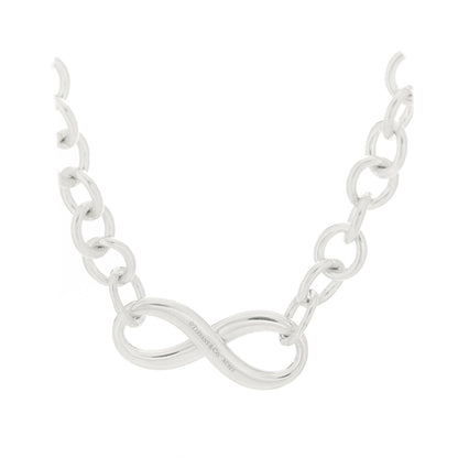 Tiffany Sterling Silver Infinity Link Necklace 4 of 5
