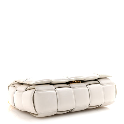 Bottega Veneta Lambskin Maxi Intreccio Padded Chain Cassette Crossbody Bag White 4 of 10