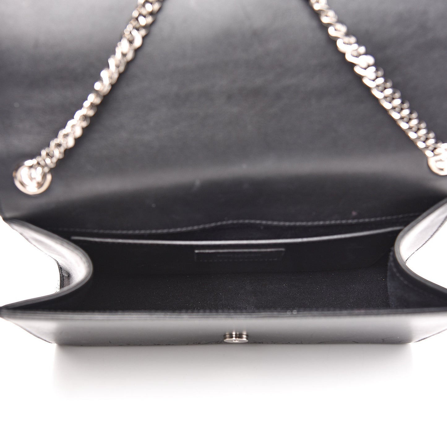 Smooth Calfskin Medium Classic Monogram Kate Tassel Satchel Black