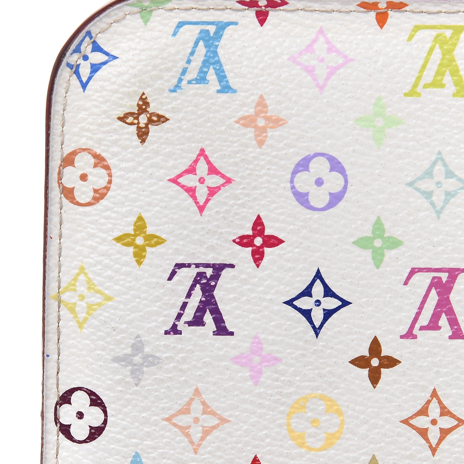 Louis Vuitton Monogram Multicolor Insolite Wallet White Litchi 12 of 15