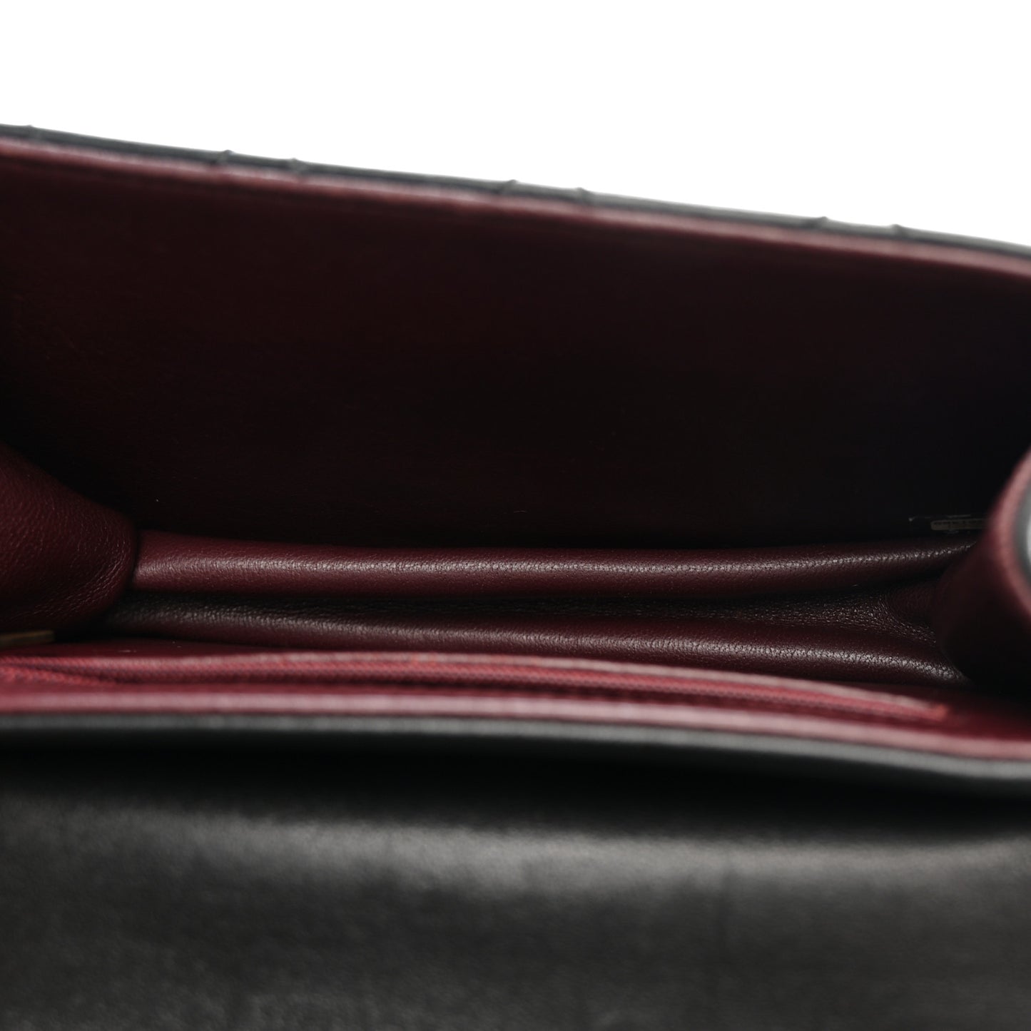 Sheepskin Quilted Mini Beauty Lock Flap Black