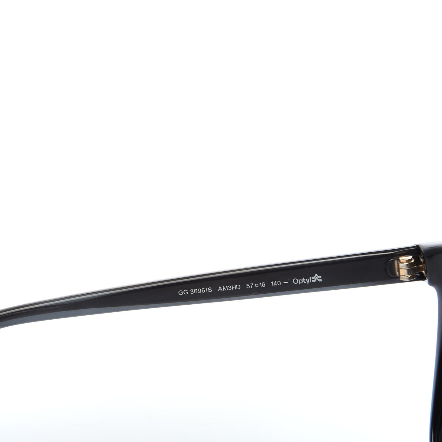 Acetate Square Frame Oversized Sunglasses GG3696/S Black Crystal