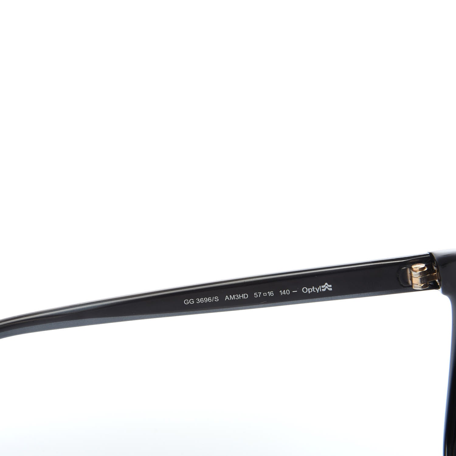 Gucci Acetate Square Frame Oversized Sunglasses GG3696/S Black Crystal 6 of 8