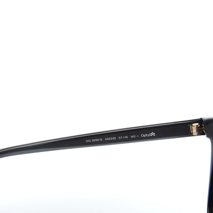 Gucci Acetate Square Frame Oversized Sunglasses GG3696/S Black Crystal 6 of 8