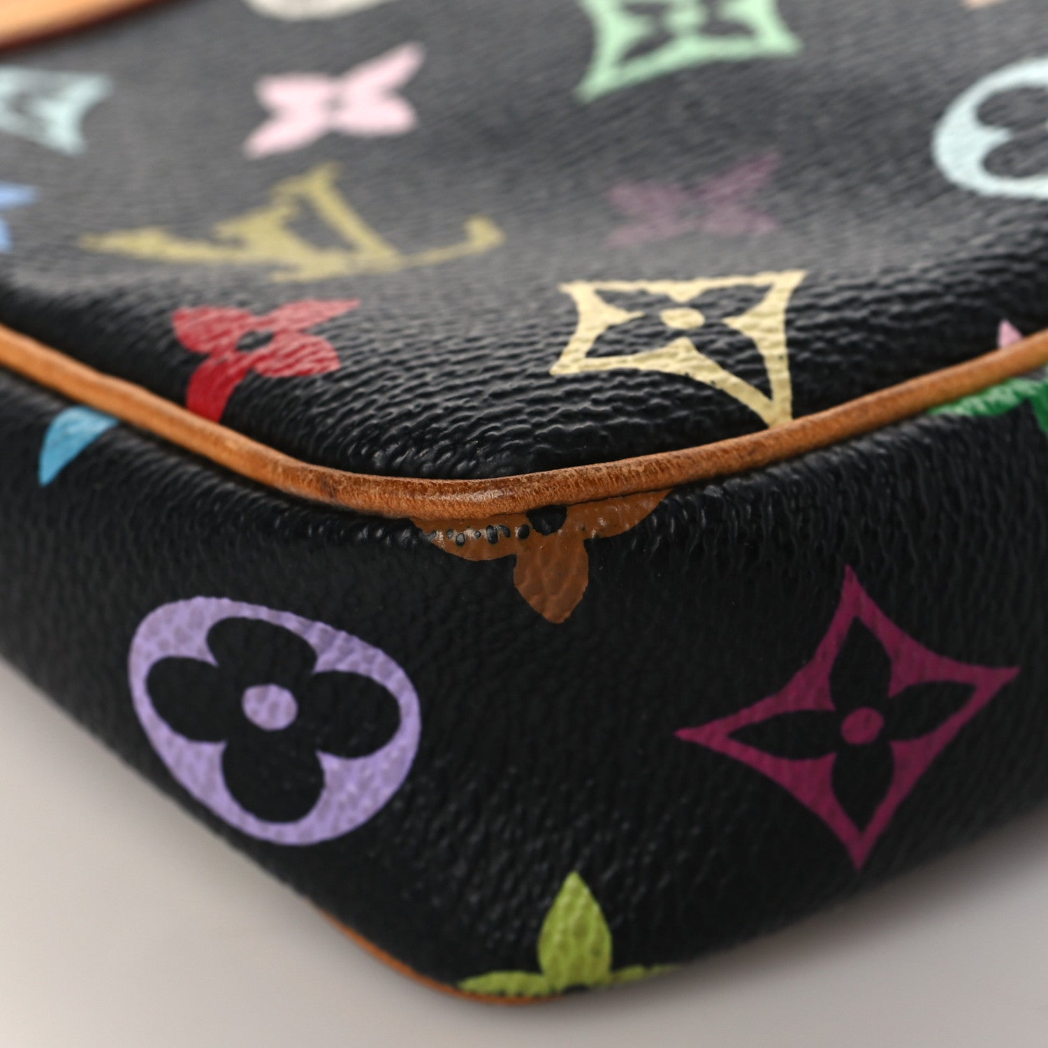 Louis Vuitton Monogram Multicolor Pochette Accessories Black 7 of 9