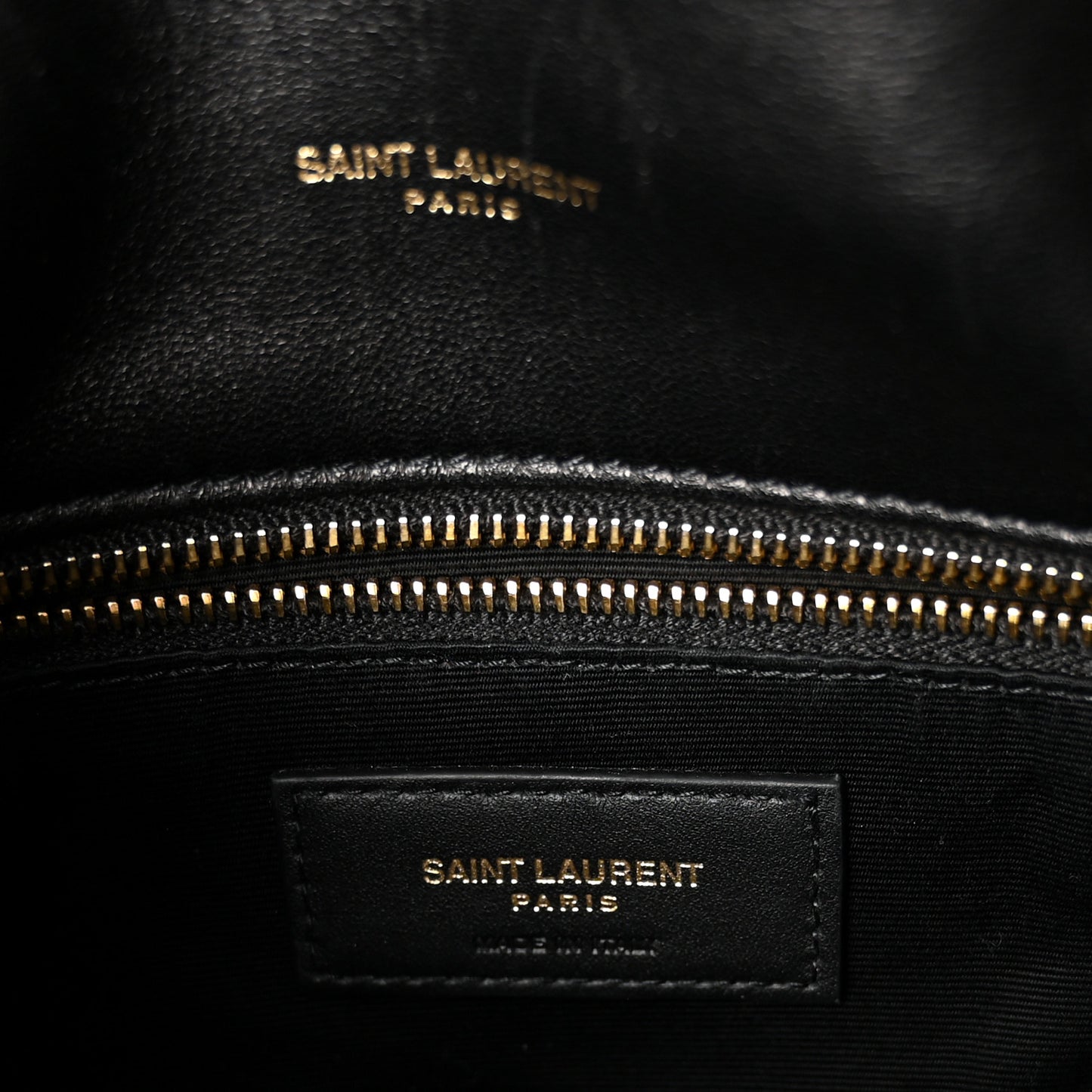 Lambskin Quilted Toy Loulou Puffer Monogram Chain Satchel Black
