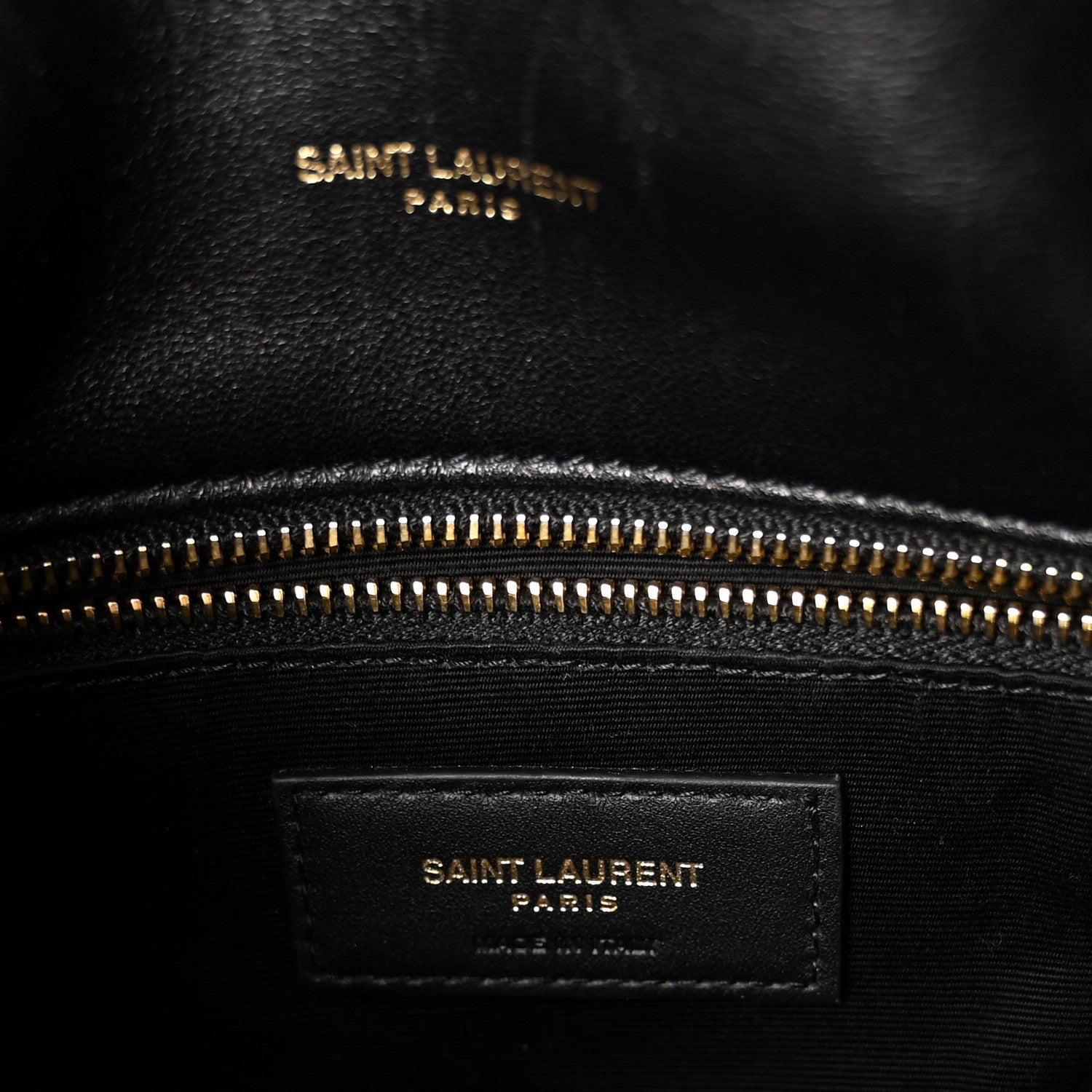 Saint Laurent Lambskin Quilted Toy Loulou Puffer Monogram Chain Satchel Black 5 of 9
