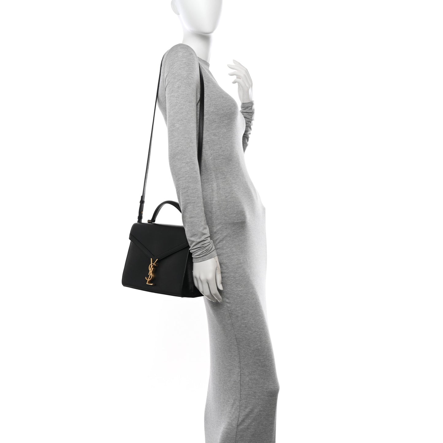 Grain de Poudre Medium Classic Monogram Cassandra Top Handle Black