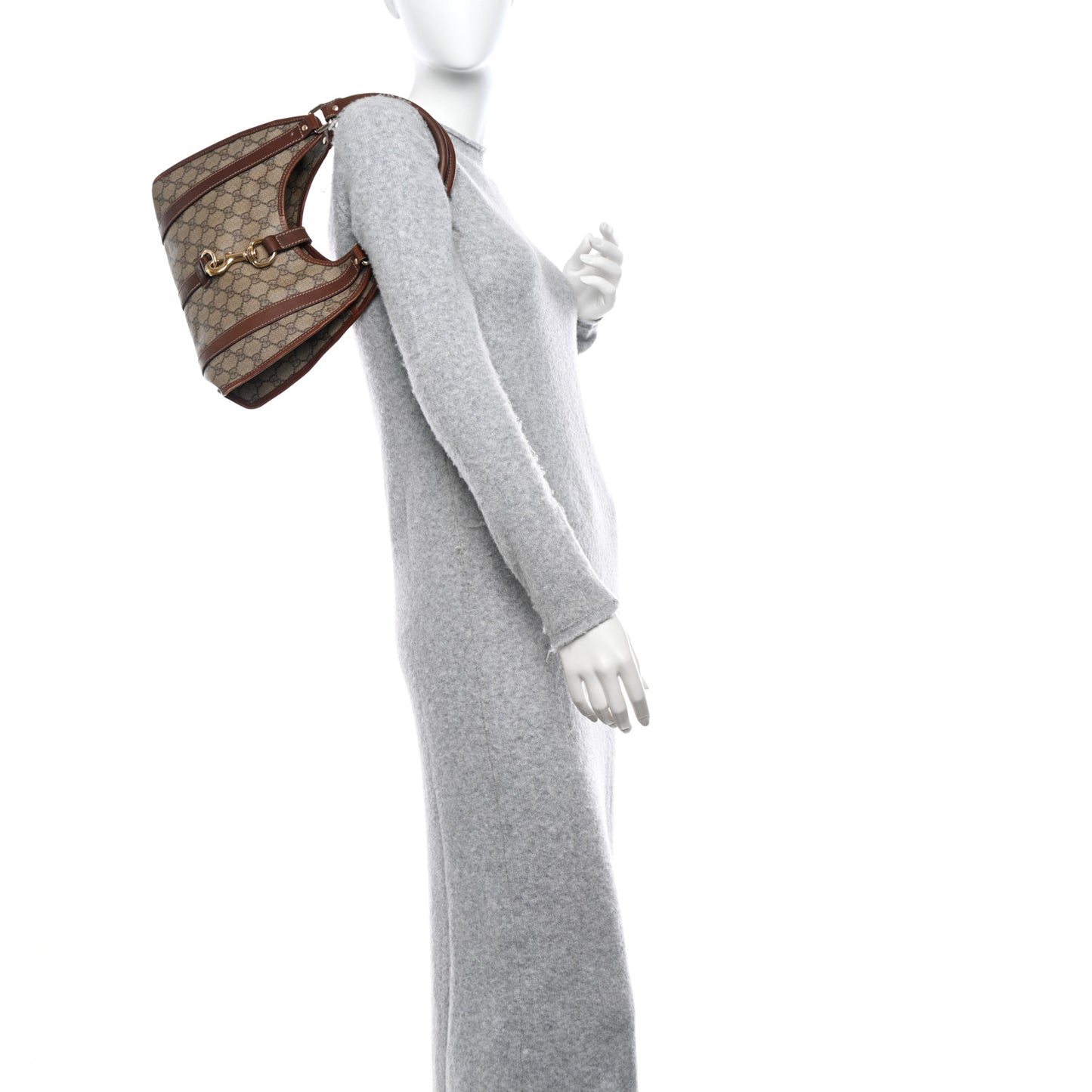 GG Plus Monogram Medium Joy Shoulder Bag Brown