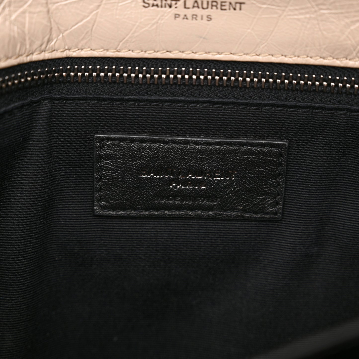 Crinkled Calfskin Matelasse Monogram Medium Niki Chain Satchel Light Taupe