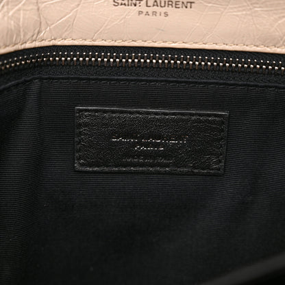 Saint Laurent Crinkled Calfskin Matelasse Monogram Medium Niki Chain Satchel Light Taupe 6 of 14