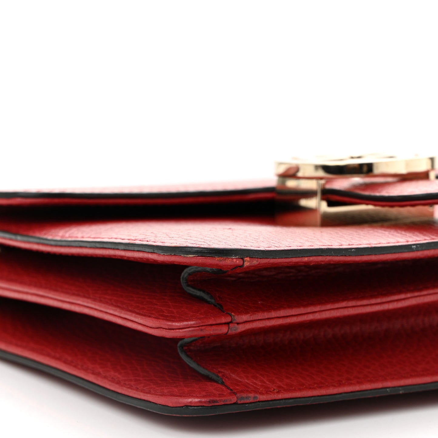 Dollar Calfskin Small Interlocking G Shoulder Bag Red