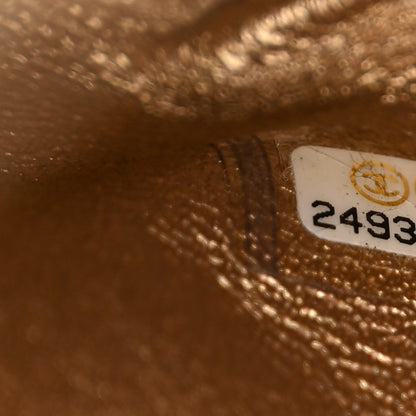 Chanel Metallic Calfskin Snakeskin Chevron Quilted Backpack Multicolor 7 of 10