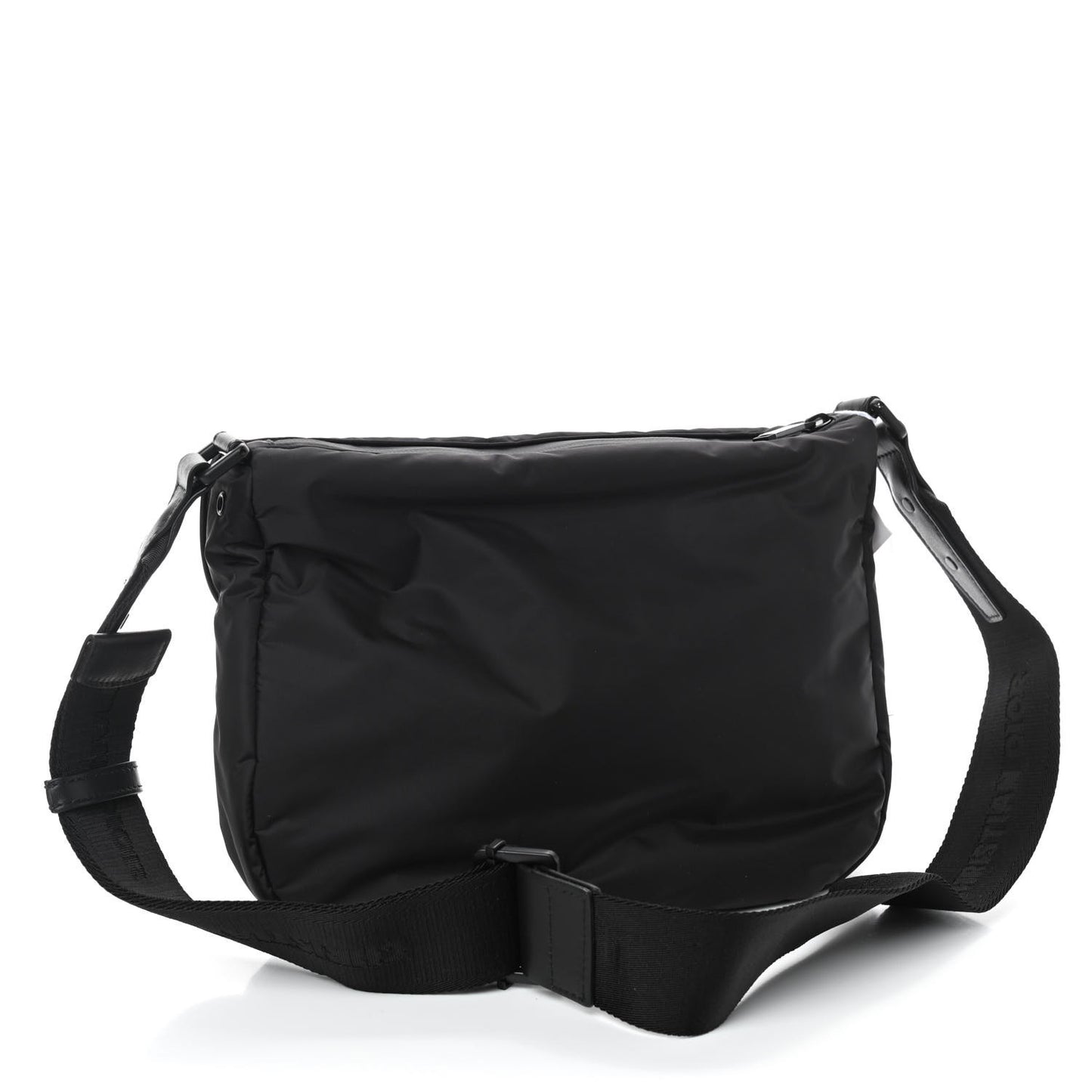 HOMME Nylon Saddle Messenger Bag Black