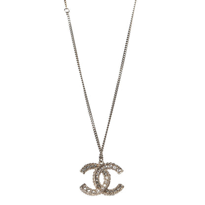 Chanel Crystal Enamel CC Necklace Light Gold 1 of 4
