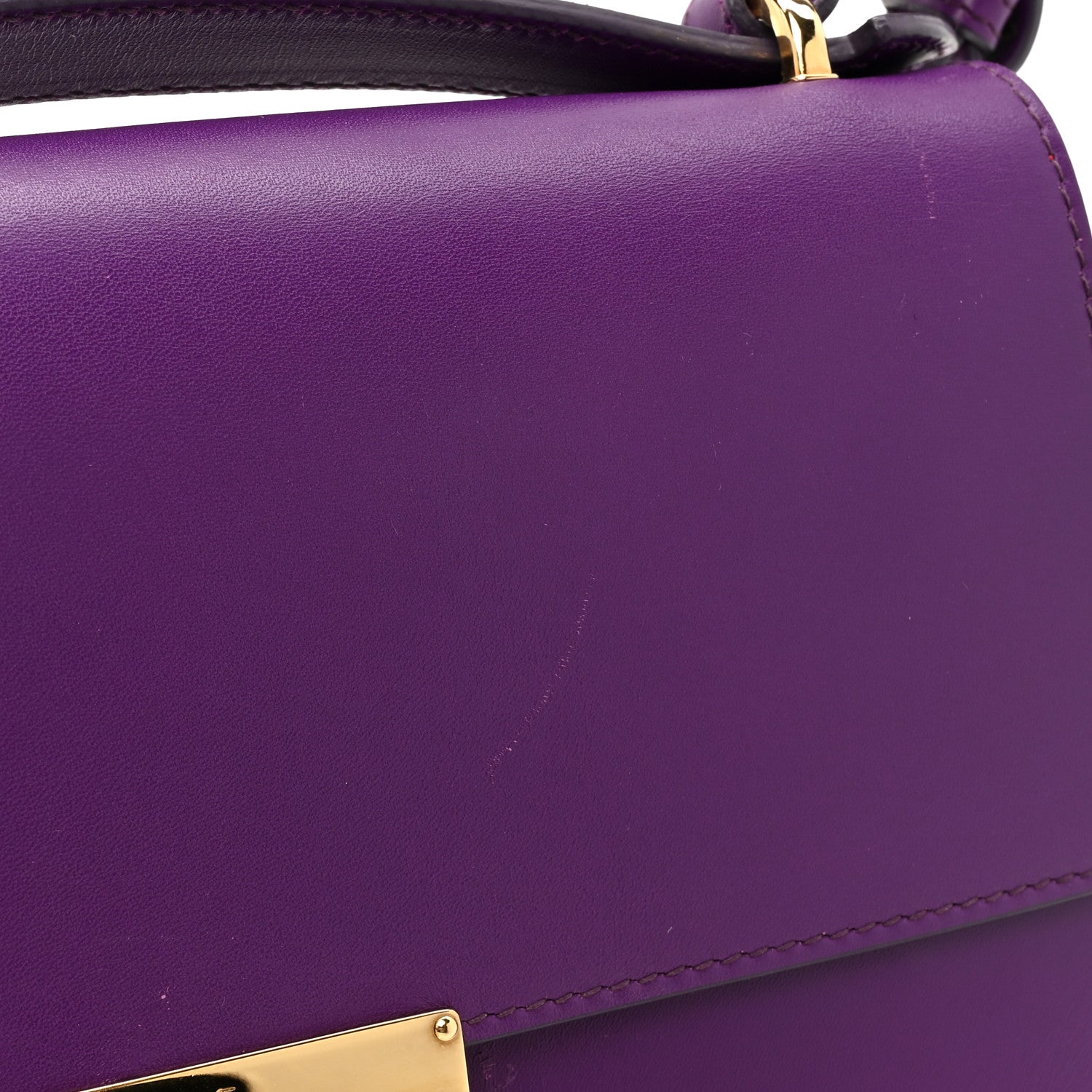 Salvatore Ferragamo Smooth Calfskin Medium Aileen Gancio Lock Shoulder Bag Grape Rosso 16 of 16