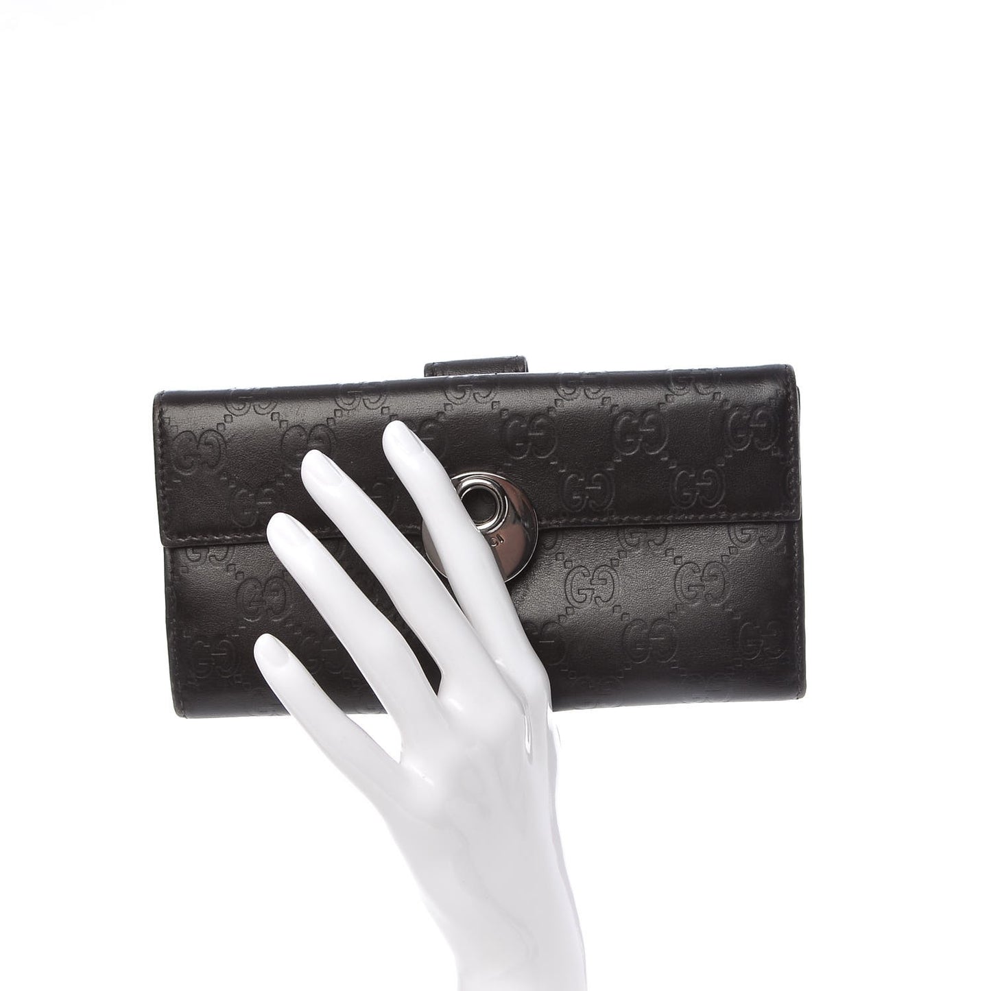 Guccissima Eclipse Continental Flap Wallet Dark Brown