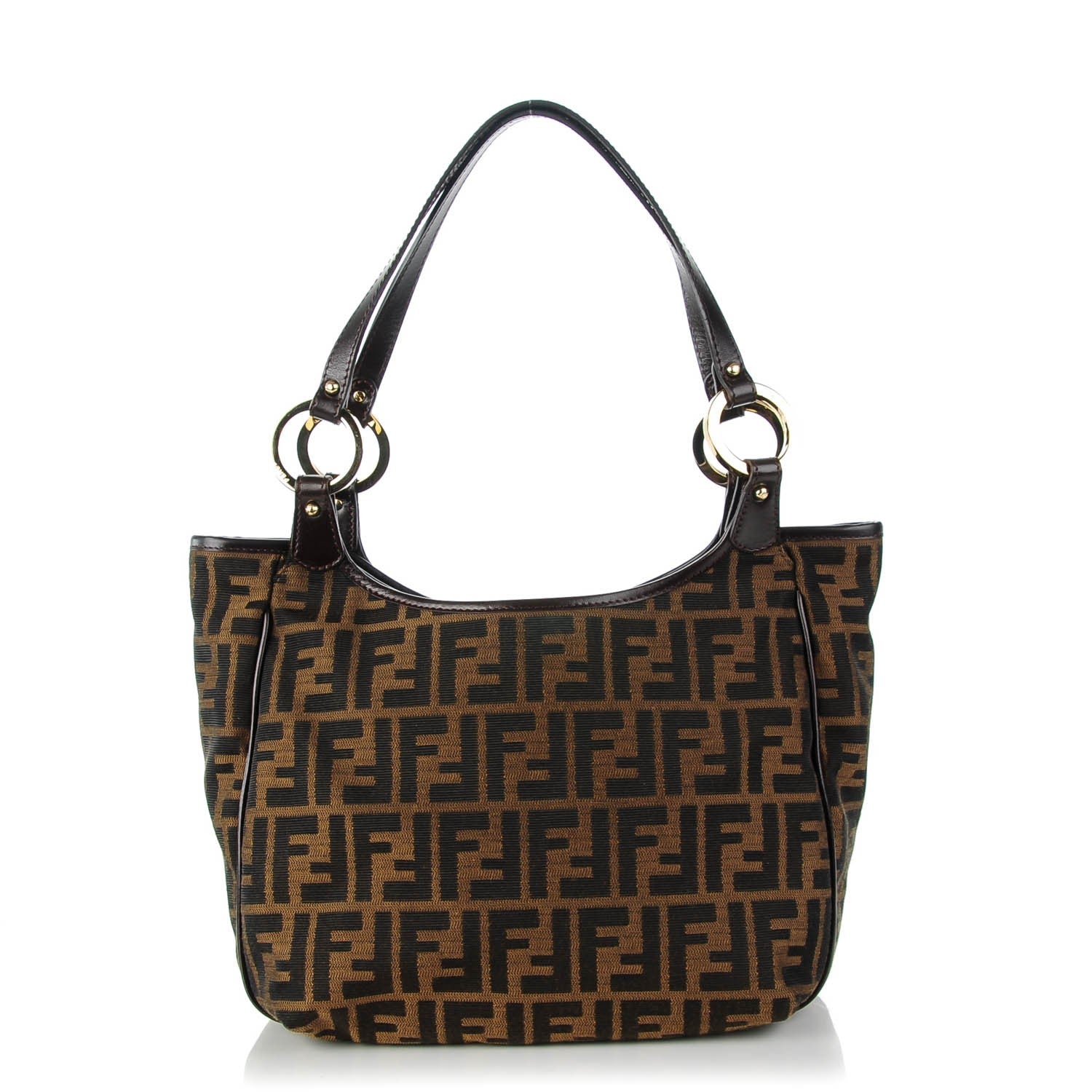 Fendi Zucca Small Chef Shopping Tote Tobacco Moro 1 of 7