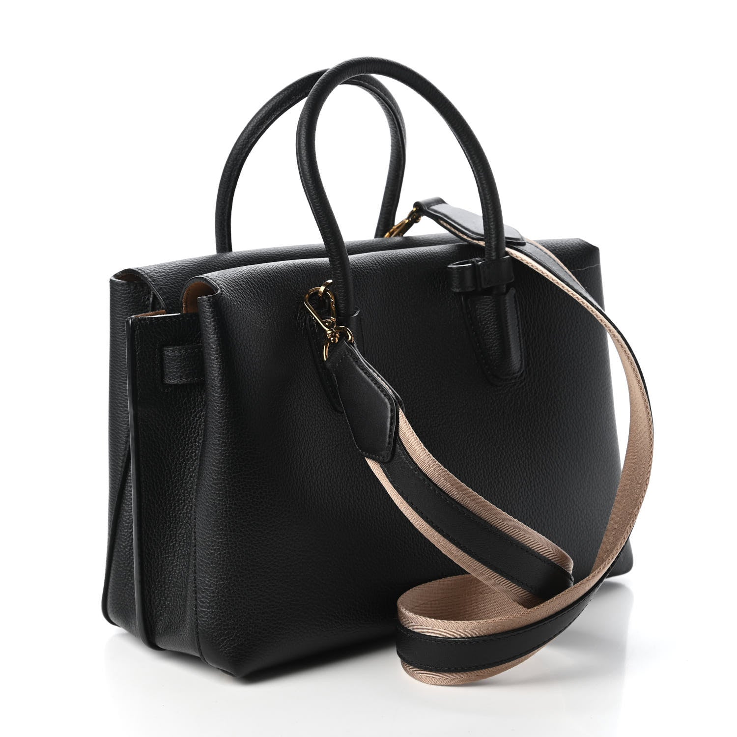 MCM Grained Calfskin Medium Milla Tote Black 3 of 9