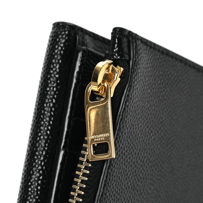 Saint Laurent Grain De Poudre Monogram Bi-Fold Wallet Black 11 of 11