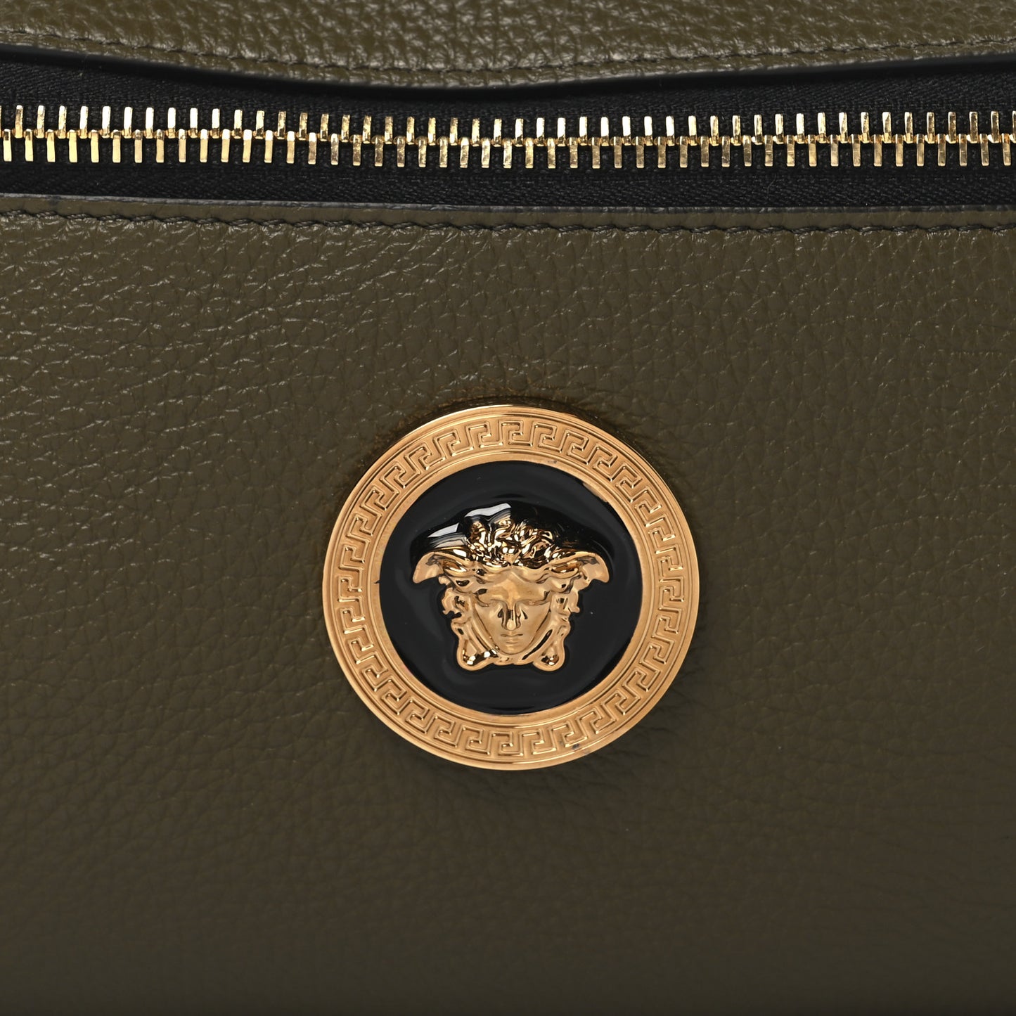 Grainy Calfskin Medea Belt Bag Khaki