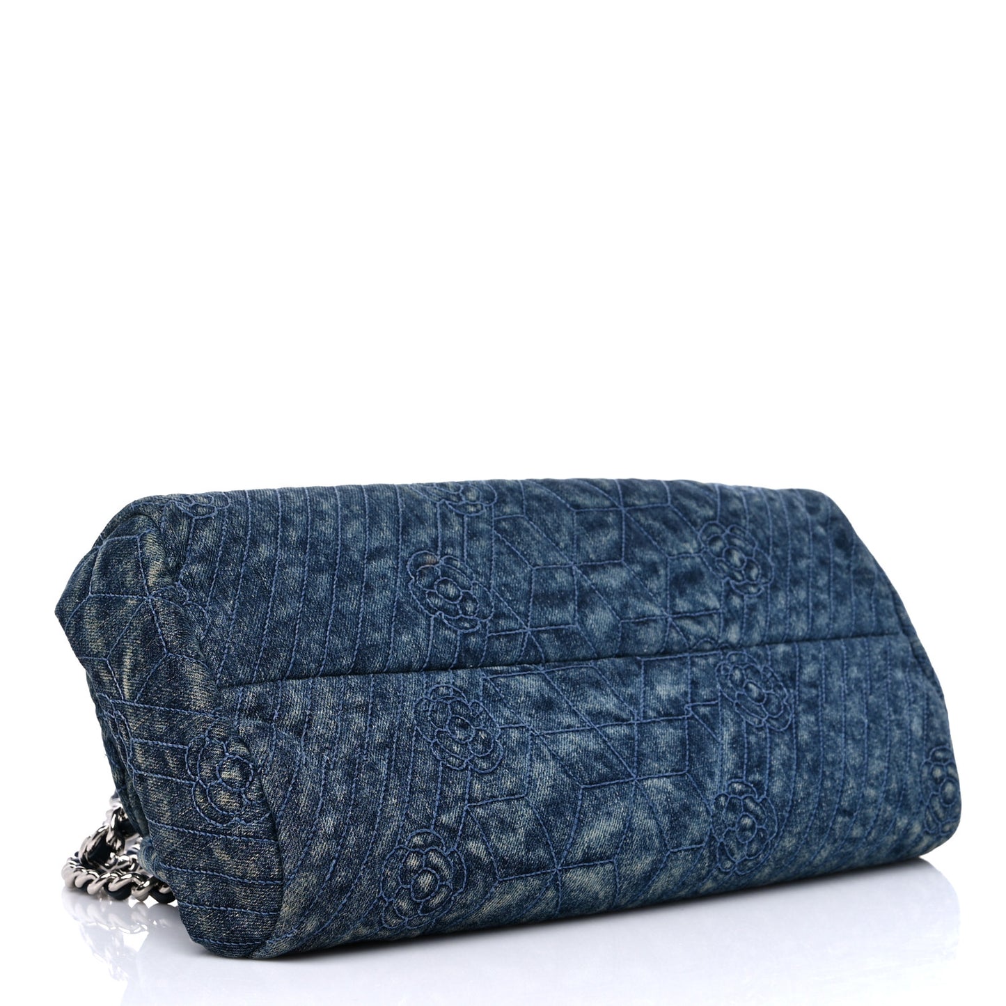 Denim Camellia Embroidered Medium Just Mademoiselle Blue