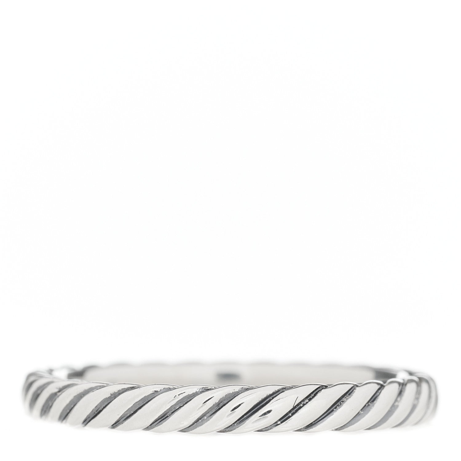 David Yurman Sterling Silver Stackable Cable Ring 52 6 2 of 3