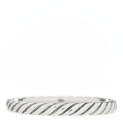 David Yurman Sterling Silver Stackable Cable Ring 52 6 2 of 3